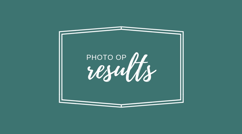text that reads "photo op results"