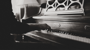 man playing the piano