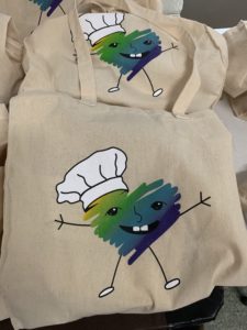 Picture of Chef Hearty reusable bags.