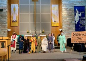 HOL kids performing a play for the congregation.