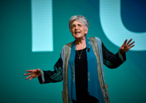 Photo of Rev. Janet Wolf from 2022 UWF Assembly courtesy of https://flickr.com/photos/umwomen