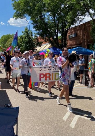 A photo of the Longmont's Pride Parade 2022