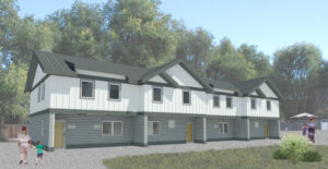 Artist's rendering of Wesley Homes units 