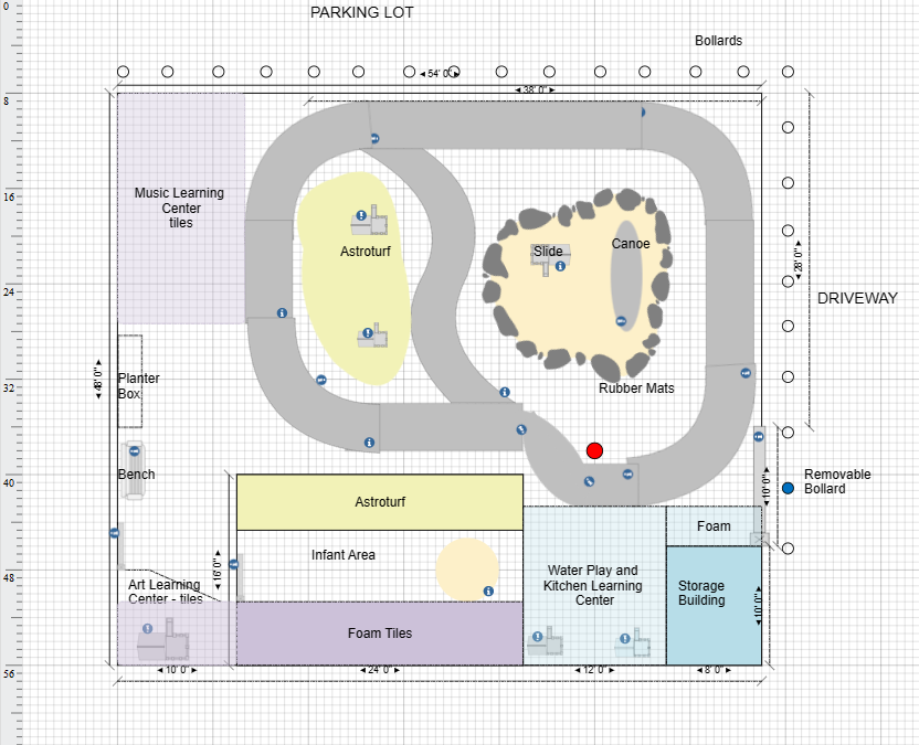 image of the design and layout of the new HOL outdoor learning center